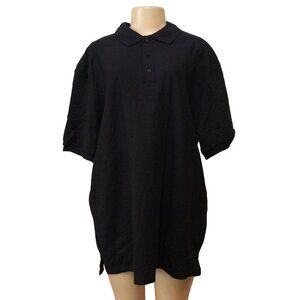 Gildan Black Men Polo XL Short Sleeve skuE